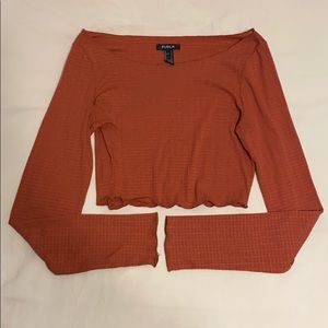 Off-the-shoulder Longsleeve will be donated 5/2024